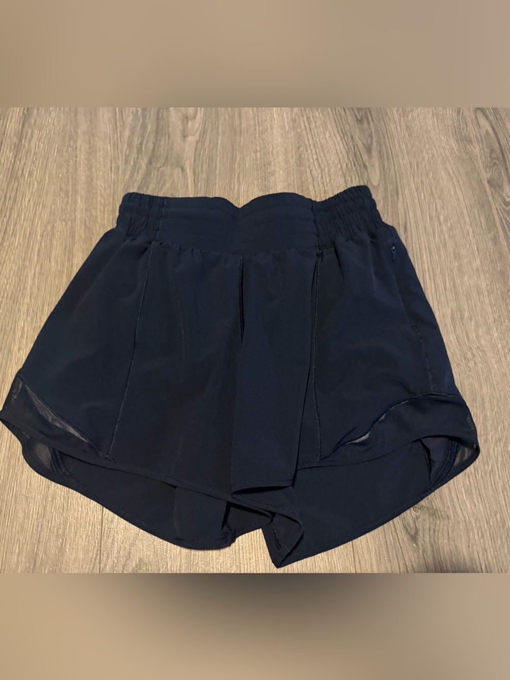 lululemon athletica Navy Hot High-Rise Lined Short 4”